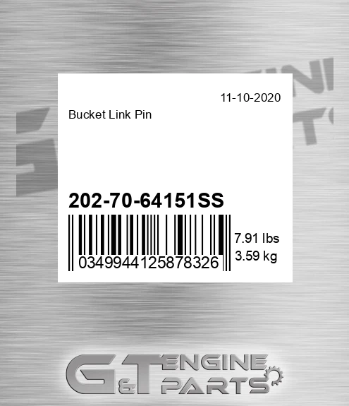 202-70-64151Ss Bucket Link Pin