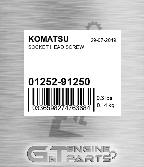 01252-91250 Socket Head Screw