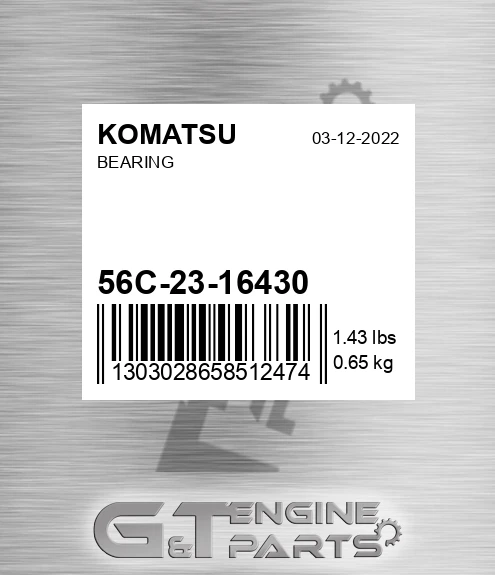 56C-23-16430 BEARING made to fit KOMATSU | Price: $370.23
