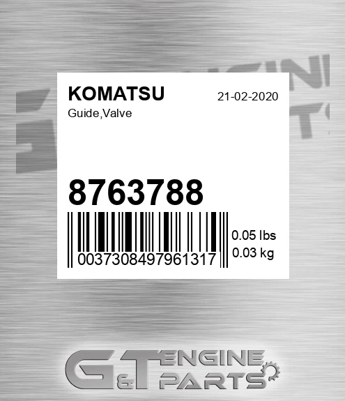 8763788 Guide,Valve made to fit Komatsu | Price: $31.53.