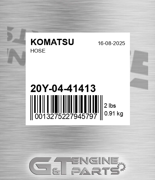 20Y-04-41413 HOSE made to fit KOMATSU | Price: $334.87