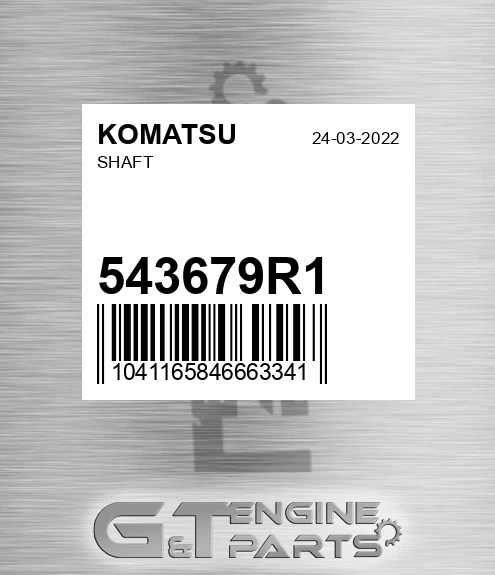 543679R1 Shaft for Komatsu