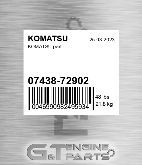 07438-72902 KOMATSU part
