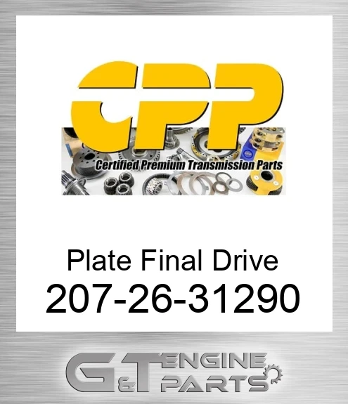 207-26-31290 Plate Final Drive
