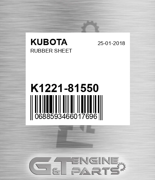 K1221-81550 RUBBER SHEET