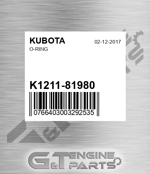 K1211-81980 O-RING