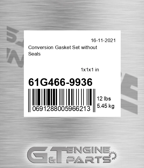 61G466-9936 Conversion Gasket Set without Seals