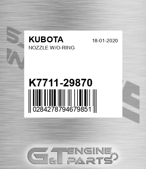 K7711-29870 NOZZLE W/O-RING
