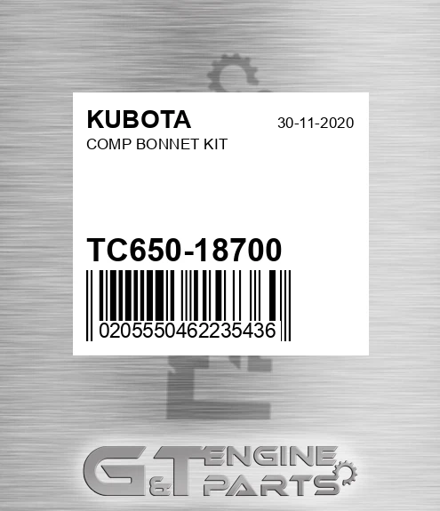 TC650-18700 COMP BONNET KIT