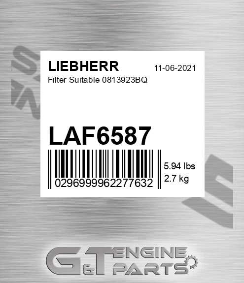 LAF6587 Filter Suitable 0813923bq