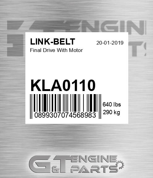 KLA0110 Final Drive With Motor