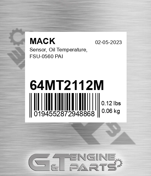 64MT2112M Sensor, Oil Temperature, FSU-0560 PAI
