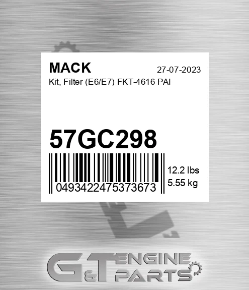 57GC298 Kit, Filter E6/E7 FKT-4616 PAI