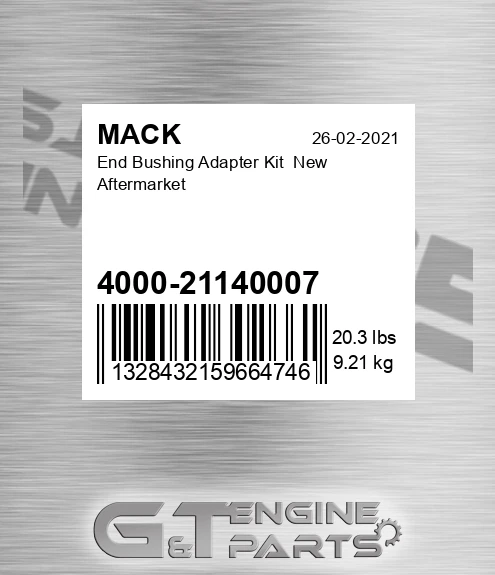 4000-21140007 End Bushing Adapter Kit New Aftermarket