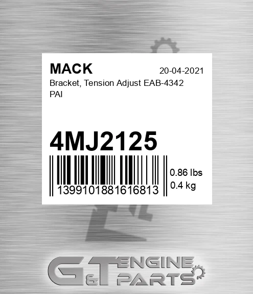 4MJ2125 Bracket, Tension Adjust EAB-4342 PAI