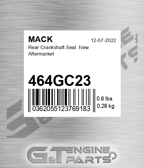 464GC23 Rear Crankshaft Seal New Aftermarket