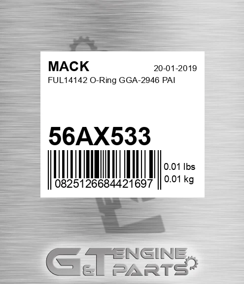 56AX533 FUL14142 O-Ring GGA-2946 PAI