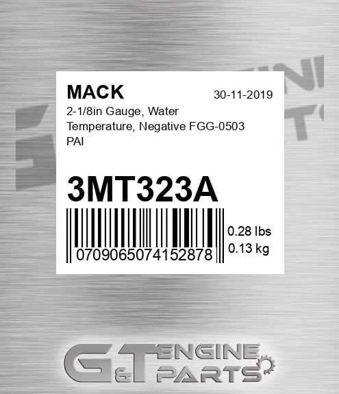 3MT323A 2-1/8in Gauge, Water Temperature, Negative FGG-0503 PAI