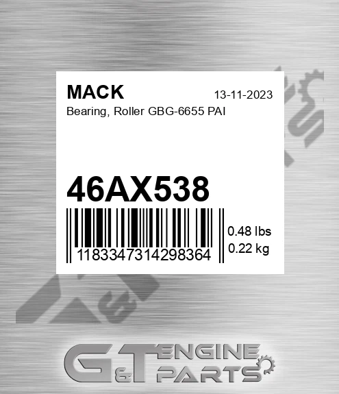 46AX538 Bearing, Roller GBG-6655 PAI