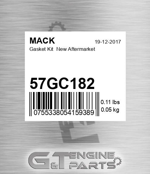 57GC182 Gasket Kit New Aftermarket
