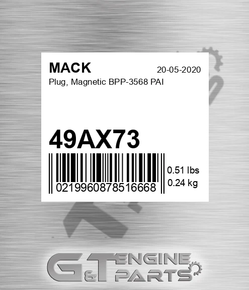 49AX73 Plug, Magnetic BPP-3568 PAI