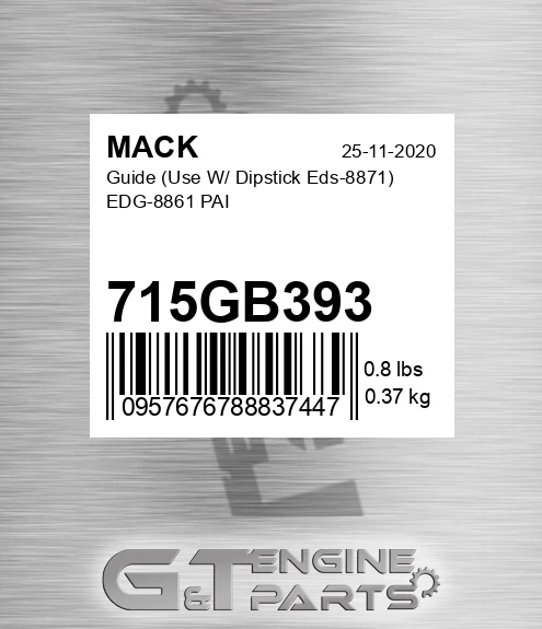 715GB393 Guide Use W/ Dipstick Eds-8871 EDG-8861 PAI