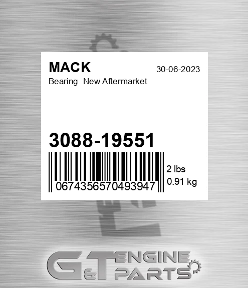 3088-19551 Bearing New Aftermarket