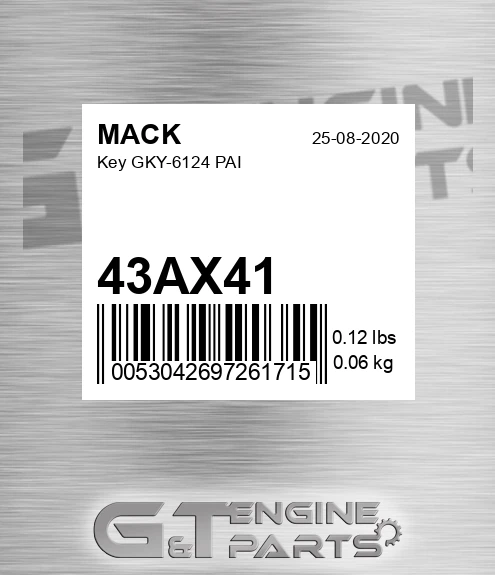 43AX41 Key GKY-6124 PAI