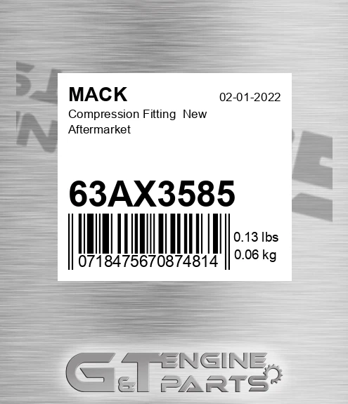 63AX3585 Compression Fitting New Aftermarket