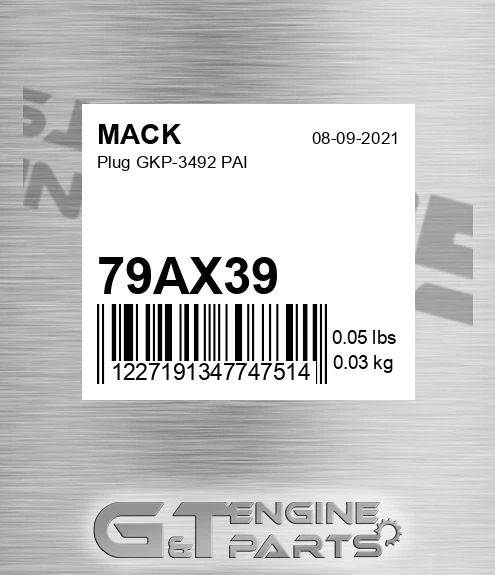 79AX39 Plug GKP-3492 PAI