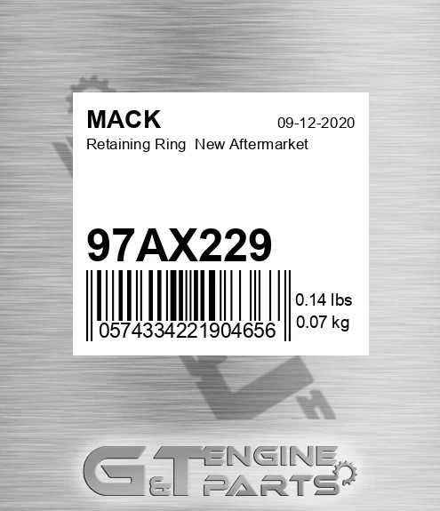 97AX229 Retaining Ring New Aftermarket