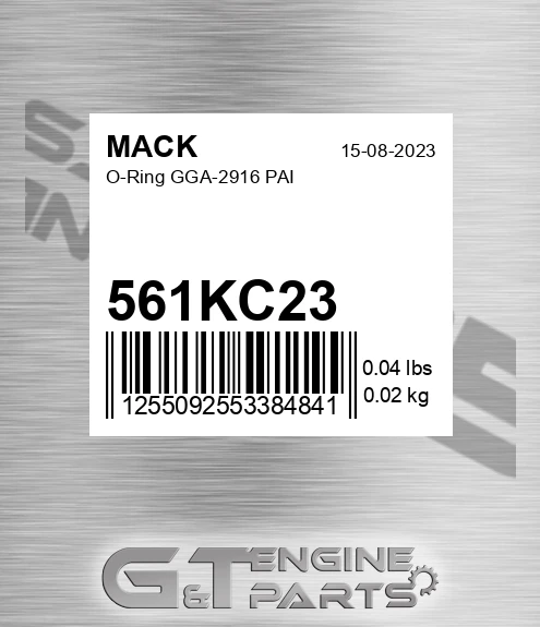 561KC23 O-Ring GGA-2916 PAI