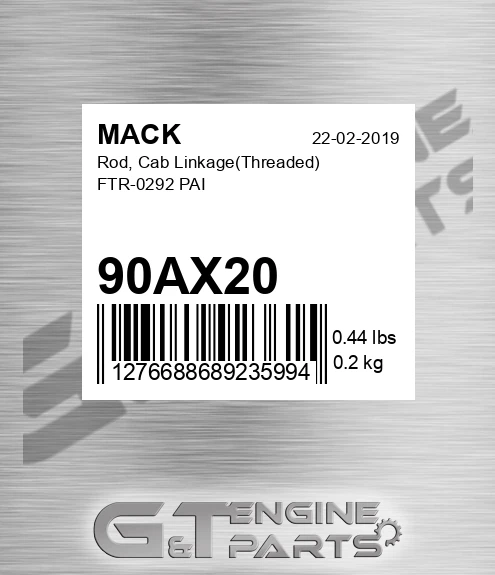 90AX20 Rod, Cab Linkage Threaded FTR-0292 PAI