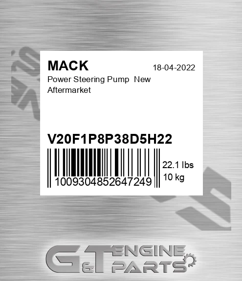 V20F1P8P38D5H22 Power Steering Pump New Aftermarket