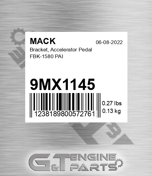 9mx1145 Bracket, Accelerator Pedal FBK-1580 PAI