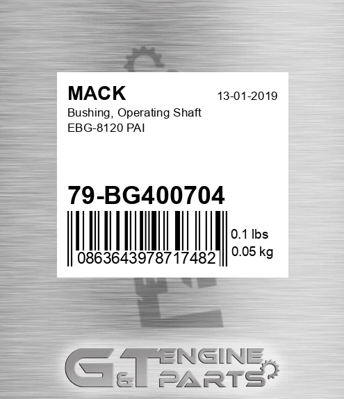79-BG400704 Bushing, Operating Shaft EBG-8120 PAI
