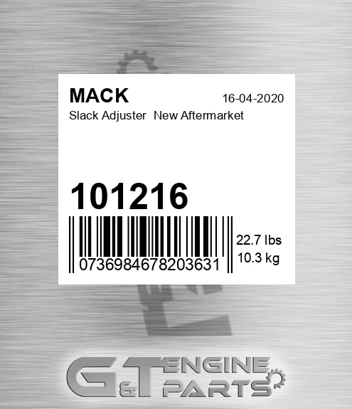 101216 Slack Adjuster New Aftermarket