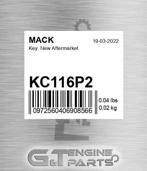 KC116P2 Key New Aftermarket