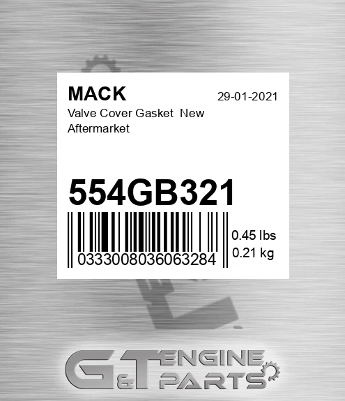 554GB321 Valve Cover Gasket New Aftermarket