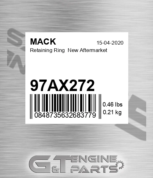 97AX272 Retaining Ring New Aftermarket