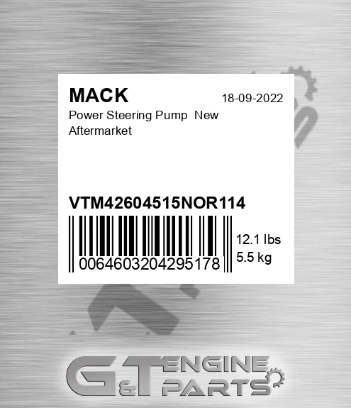 VTM42604515NOR114 Power Steering Pump New Aftermarket