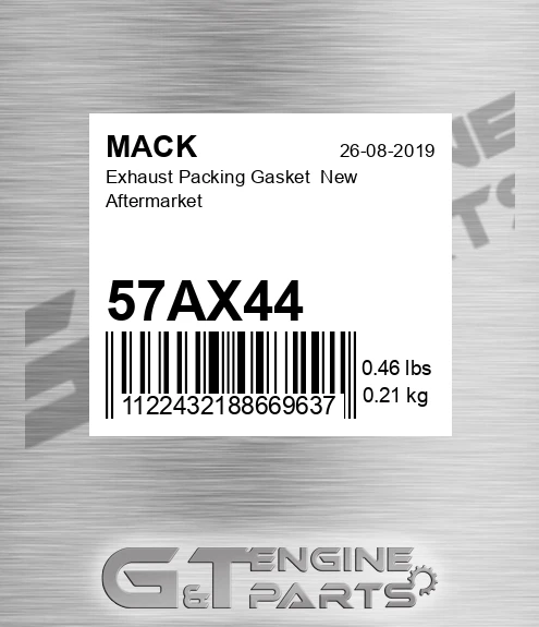 57AX44 Exhaust Packing Gasket New Aftermarket
