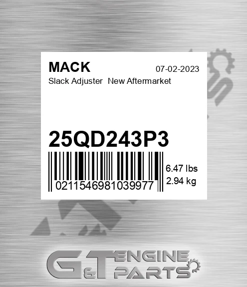 25QD243P3 Slack Adjuster New Aftermarket