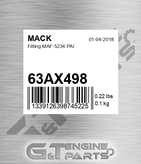63AX498 Fitting MAF-5234 PAI
