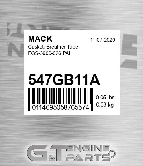 547GB11A Gasket, Breather Tube EGS-3900-026 PAI