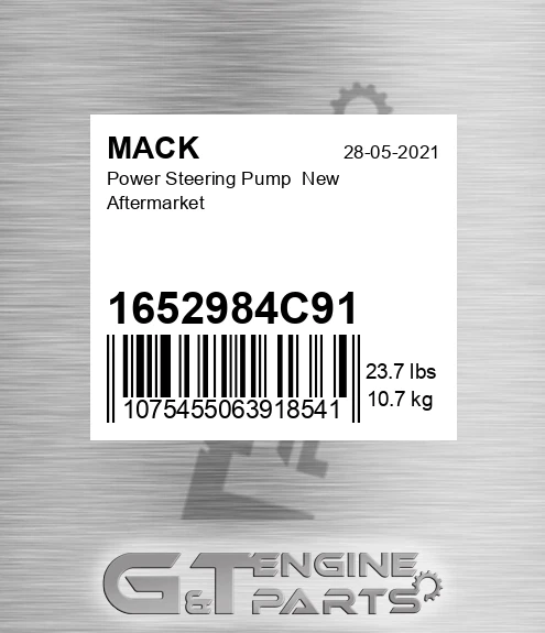 1652984C91 Power Steering Pump New Aftermarket