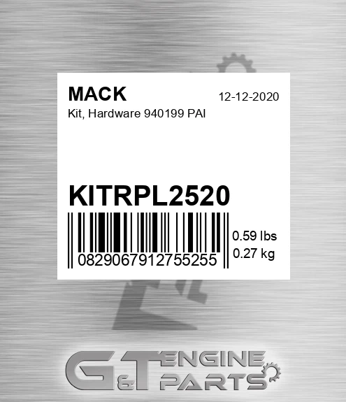 KITRPL2520 Kit, Hardware 940199 PAI