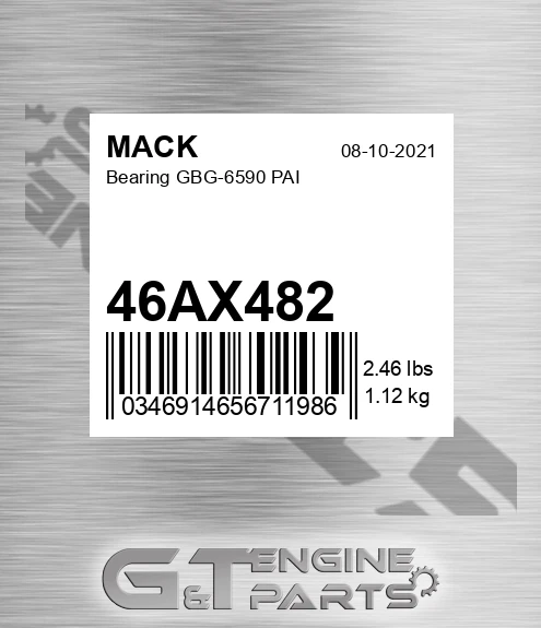 46AX482 Bearing GBG-6590 PAI