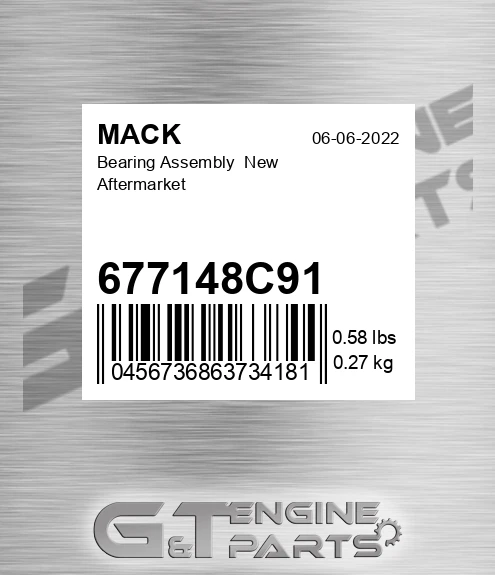 677148C91 Bearing Assembly New Aftermarket