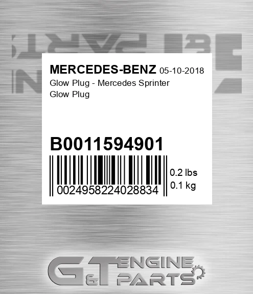 B0011594901 Glow Plug - Mercedes Sprinter Glow Plug